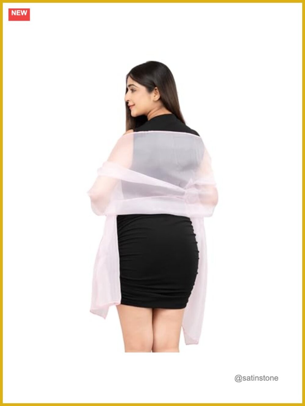 Sheer Organza Shawl Wrap Women Lightweight Evening Scarf Wedding Party